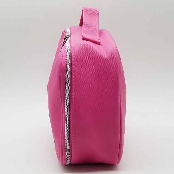NEW Lancome Pink Cosmetics Makeup Bag Limited Edition 9.5"x7"x3" Travel Barbie - Picture 5 of 16
